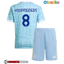 Otroške Nogometnih dresov Juventus Teun Koopmeiners #8 Gostujoči 2025-26 Kratki rokavi (+ hlače)